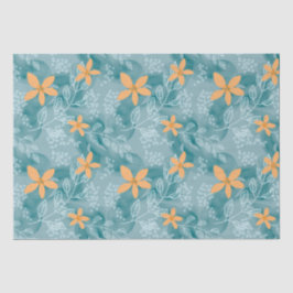 Papel De Seda palha de laranja abstrato floral