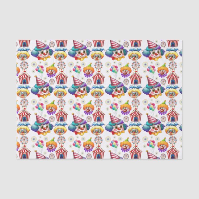 Papel De Seda Palhaços Felizes (Frente )