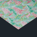Papel De Seda Palm Beach Christmas Watercolor Pink & Green Trees<br><div class="desc">PreppyPrint.com - Celebre o Natal no estilo Palm Beach! Transfira este design para os produtos de sua escolha também! Visite minha loja de designers,  PreppyPrint.com,  para coordenar itens.</div>