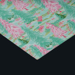 Papel De Seda Palm Beach Christmas Watercolor Pink & Green Trees<br><div class="desc">PreppyPrint.com - Celebre o Natal no estilo Palm Beach! Transfira este design para os produtos de sua escolha também! Visite minha loja de designers,  PreppyPrint.com,  para coordenar itens.</div>