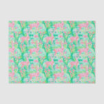 Papel De Seda Palm Beach Christmas Watercolor Reindeer<br><div class="desc">PreppyPrint.com - Celebre o Natal no estilo Palm Beach! Transfira este design para os produtos de sua escolha também! Visite minha loja de designers,  PreppyPrint.com,  para coordenar itens.</div>