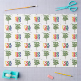 Papel De Seda Palm Tree Business Logo Natal de Férias