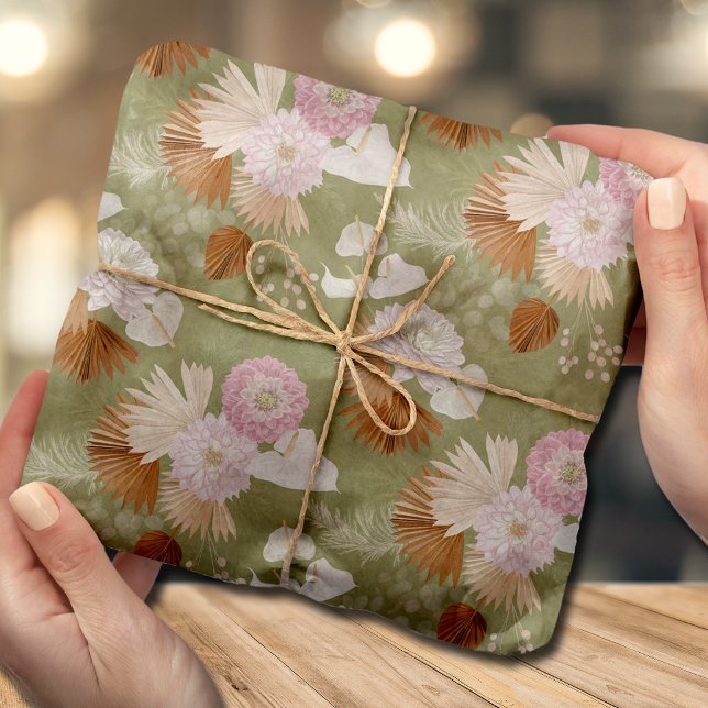 Papel De Seda Palmas Secas Elegantes (Criador carregado)