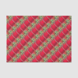 Papel De Seda Palmeira vermelha