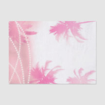 Palmeiras Brancas Rosa & Luzes Verão Tropical