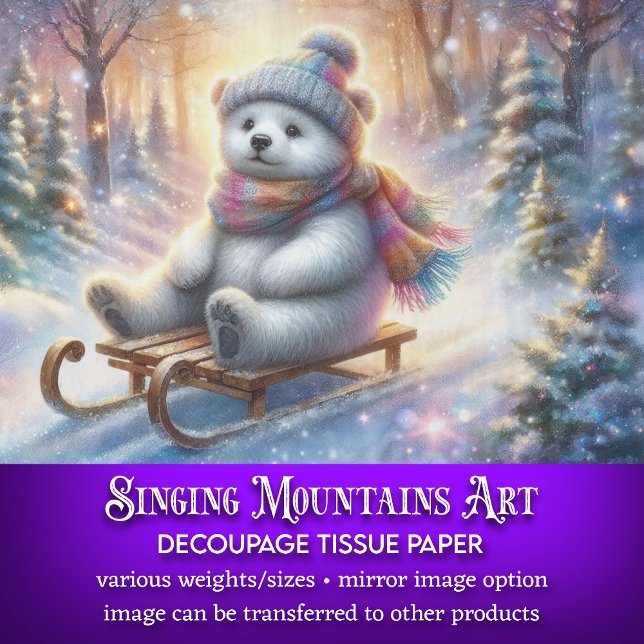 Papel De Seda Pano de Descolagem de Lâminas de inverno do Urso d (Criador carregado)