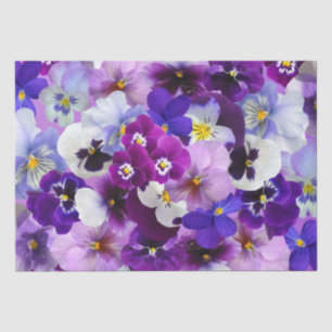 Papel De Seda Pansias Coloridas, Flores Bonito,