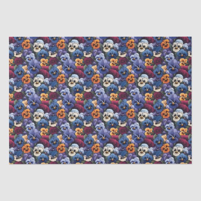 Papel De Seda Pansy Whimsical Colorido (Frente )