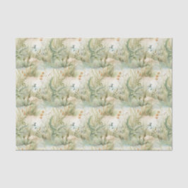 Papel De Seda Pântano Costeiro Aquarela Grama de Praia