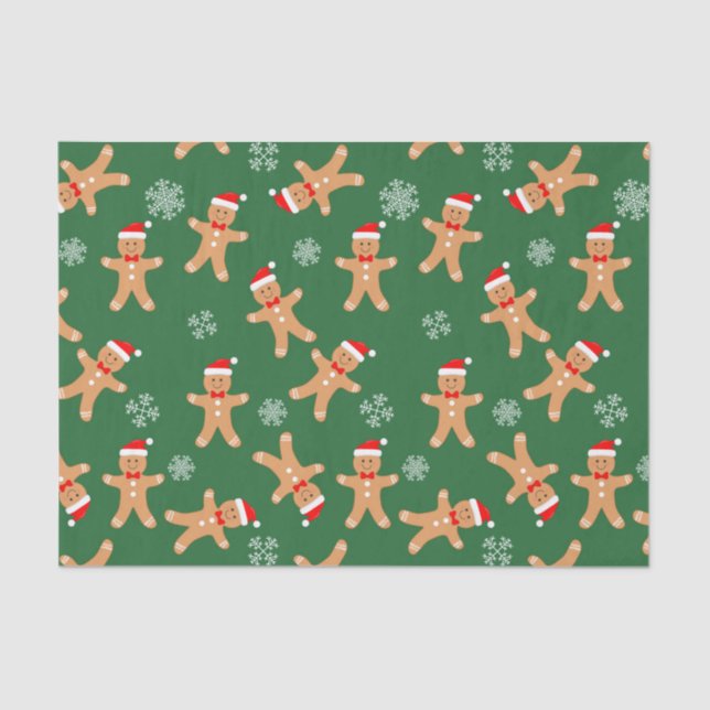 Papel De Seda Pão de Gengibre de Natal bonito (Frente )