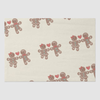 Papel De Seda Pão de gengibre de Natal de desenho animado retrô
