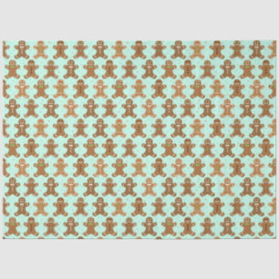 Papel De Seda Pão de Gengibre Homens Padrão de Natal