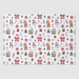 Papel De Seda Pão de Natal ModernoPapais noeis Deer Snowman