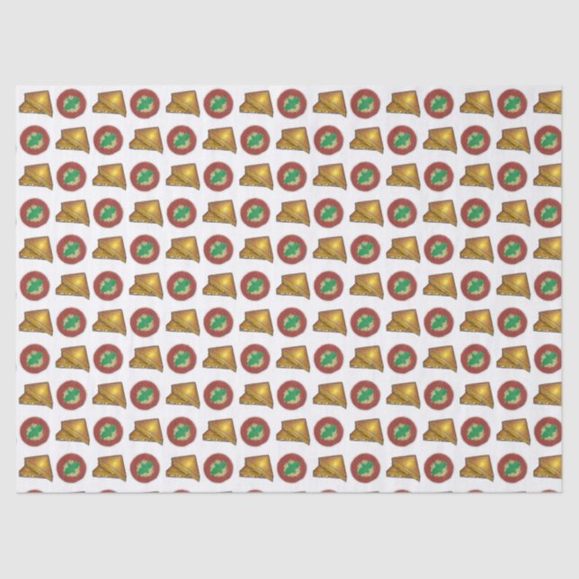 Papel De Seda Pão-de-sopa de tomate torrado com queijo torrado (Frente )