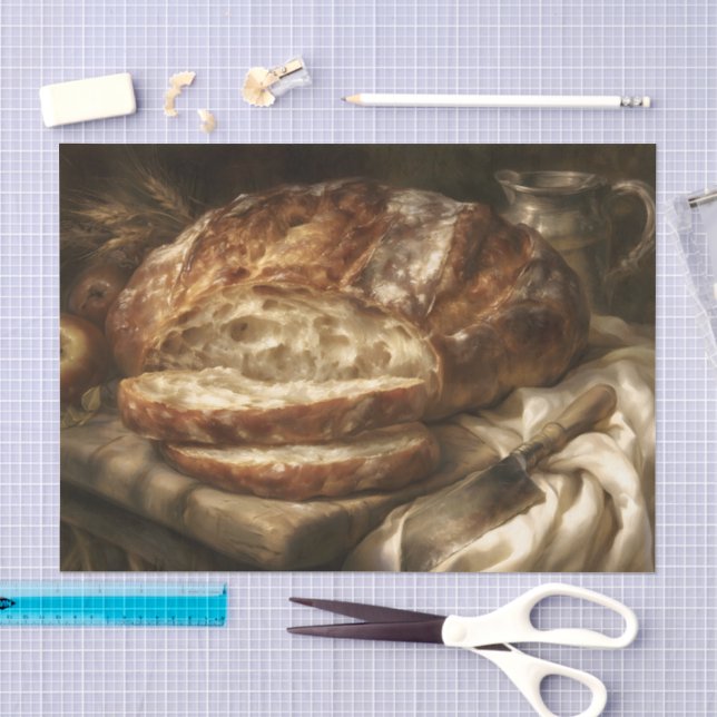 Papel De Seda Pão Fresco Assado (Arte )