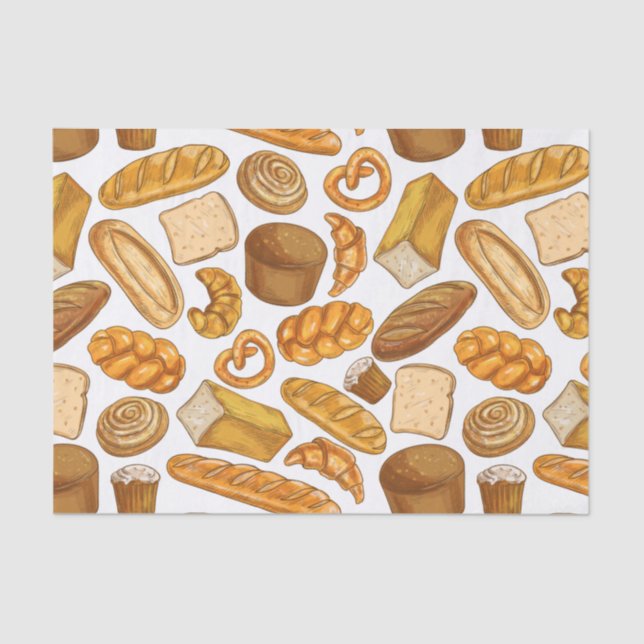 Papel De Seda Pão, padaria e padaria (Frente )