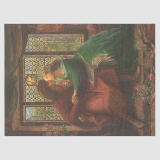 Papel De Seda Paolo e Francesca da Rimini (por Rossetti) (Frente )