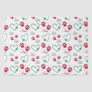 Papel De Seda PAPA DE CÃO Festivo IMPRESSORA E AMOR CORAÇÕES DE