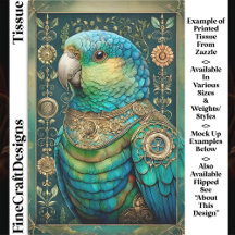 Papagaio Azul Verde Exótico Steampunk DX7L Decoupa