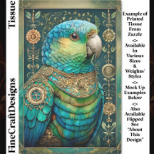 Papagaio Azul Verde Exótico Steampunk DX7R Decoupa