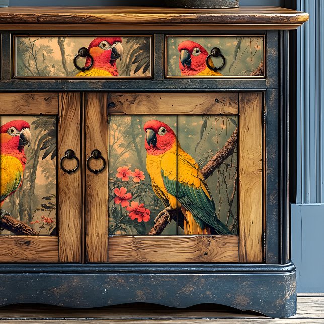 Papel De Seda Papagaio-da-selva vermelho-vivo e amarelo (Criador carregado)