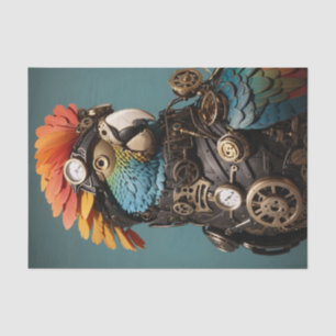 Papel De Seda Papagaio de Decoupage Steampunk Azul-na moda