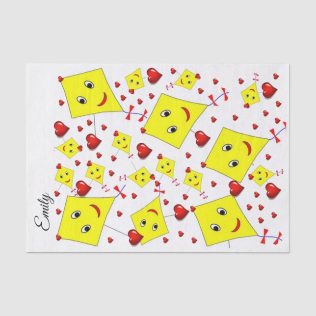 Papel De Seda Papagaios Amarelos (Frente )