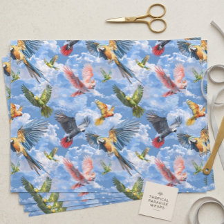 Papel De Seda Papagaios Arara Cinzento Africano Periquito Aquare