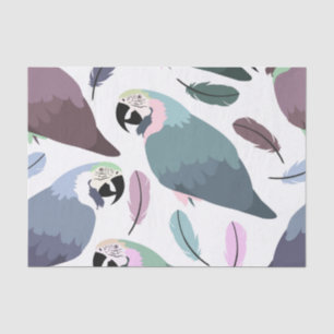 Papel De Seda Papagaios Modernos Padrão Tropical