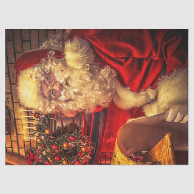Papel De Seda Papai Noel 4 (Frente )