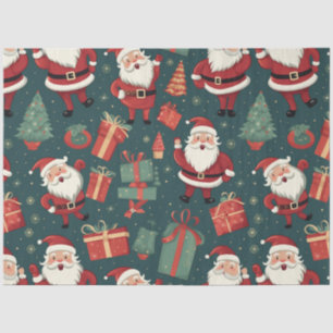 Papel De Seda Papai Noel Árvores de Natal Apresenta Natal