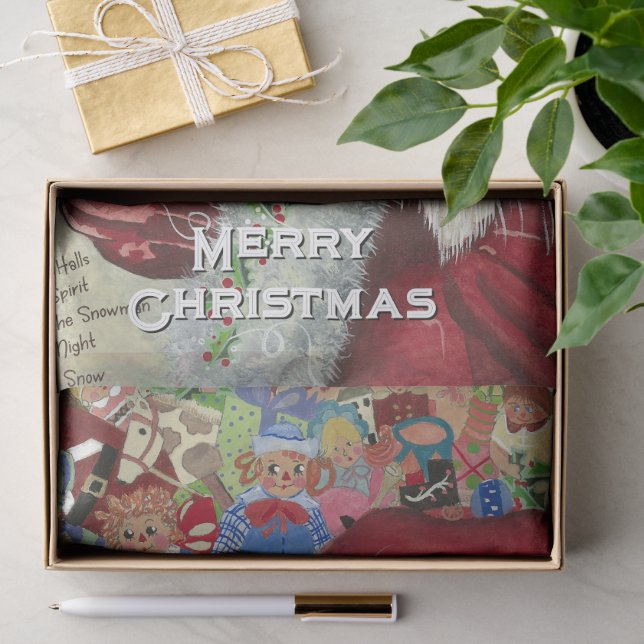 Papel De Seda Papai Noel Clássico - Verificando Duplamente Arte  (Presente)