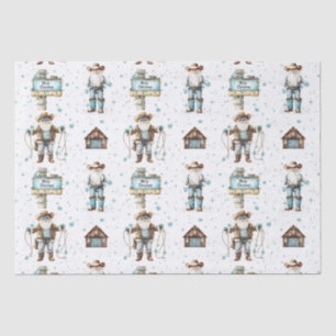 Papel De Seda Papai Noel Cowboy
