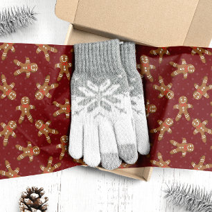 Papel De Seda Papai Noel de Biscoito de Natal Vermelho