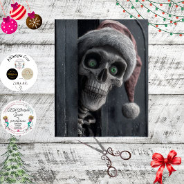 Papel De Seda Papai Noel Desmontado do Esconderijo Vislumbre da 