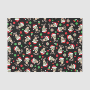 Papel De Seda papai noel do crânio do açúcar customizável