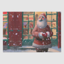 Papai Noel em frente à Arte AI do Compro Brinquedo