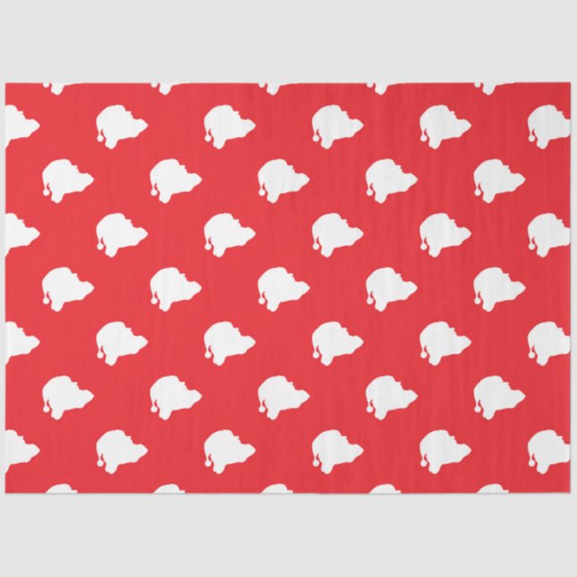 Papel De Seda Papai Noel em vermelho (Frente )