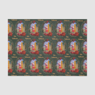 Papel De Seda Papai noel havaiano com prancha