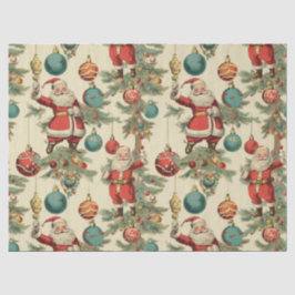 Papel De Seda Papai Noel Kitsch e Enfeites