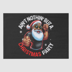 Papel De Seda Papai Noel Natal afro-americano