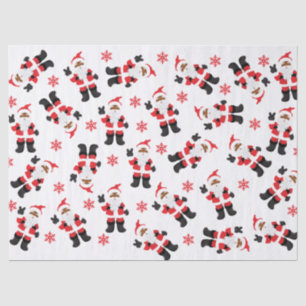 Papel De Seda Papai Noel Negro