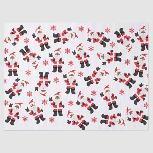 Papel De Seda Papai Noel Negro (Frente )