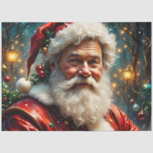Papel De Seda Papai Noel no Decoupage Lamplight Lane