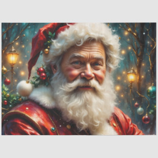 Papel De Seda Papai Noel no Decoupage Lamplight Lane