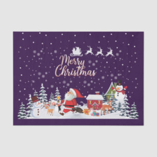Papel De Seda Papai Noel, Snowman Feliz Feriado de Natal