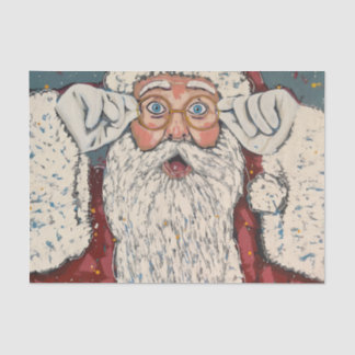 Papel De Seda Papai Noel Surpreso