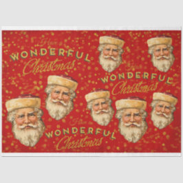 Papel De Seda Papai Noel Vintage