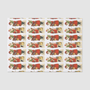Papel De Seda Papai Noel Vintage
