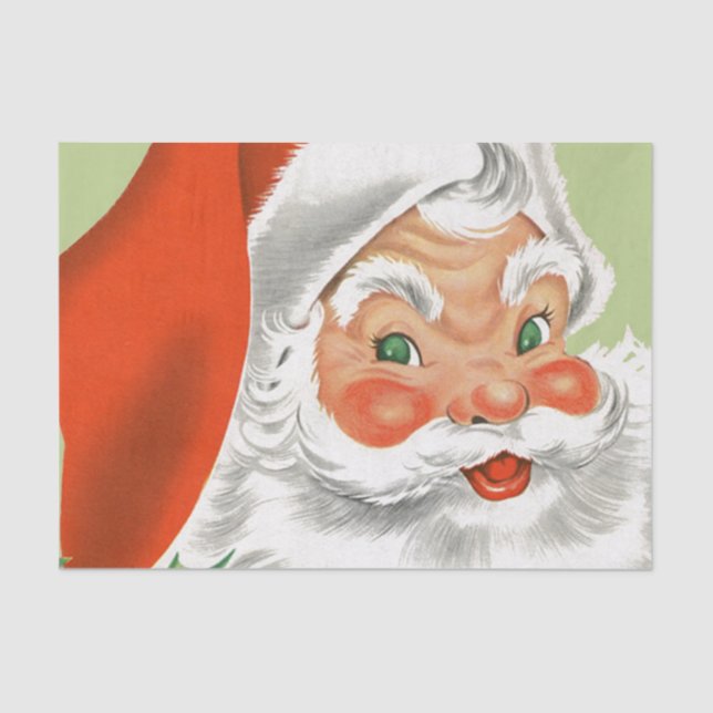 Papel De Seda Papai Noel Vintage (Frente )
